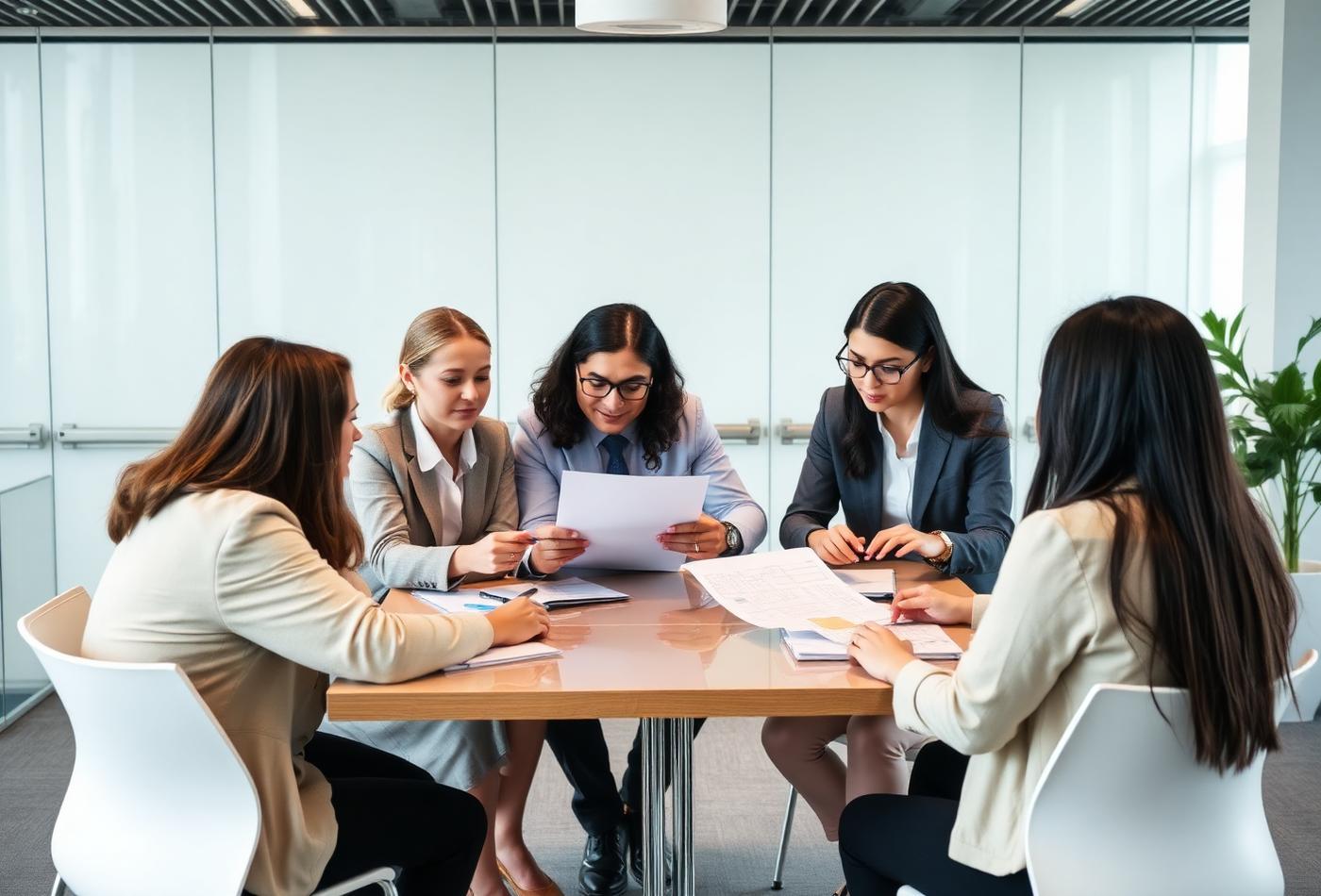 Corporate services professionals working together in a Singapore office